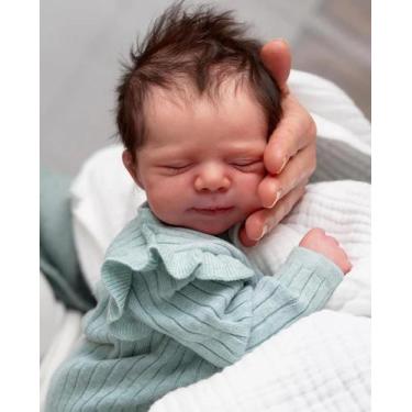 Imagem de Boneca Reborn Baby Doll Anano 45 cm de silicone de corpo inteiro para 