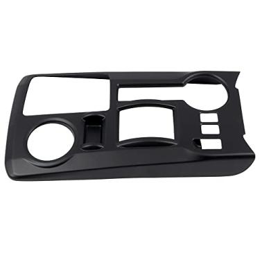 Imagem de Bishop Tate Estilo de carro preto fosco caixa de câmbio frontal suporte de copo painel decoração capa guarnição para Toyota 4Runner TRD PRO Off Road 2010-2023