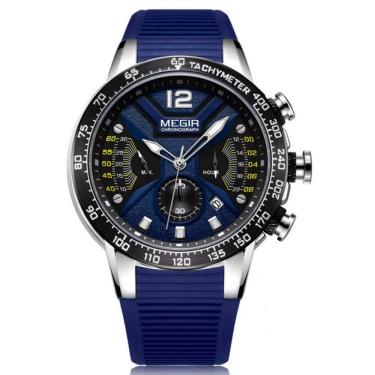 Imagem de Relogio masculino quartzo militar com cronógrafo esportivo impermeavel 