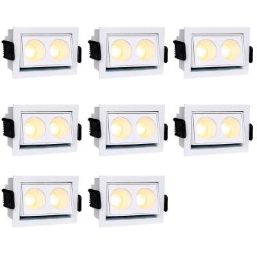 Imagem de 8 Mini Spot Downlight Direcionável Embutir Pontual Bet94