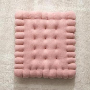 Imagem de Almofada macia para cadeira de sofá, almofada quadrada preenchida com manteiga em forma de biscoito, almofada de chão grosso, almofada de cintura para cadeira de café, travesseiros para quartos de