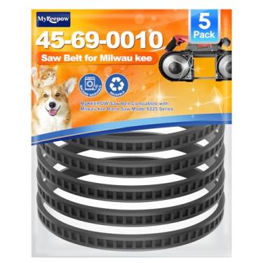 Imagem de MyKEEPOW Substituição de pneus de polia de lâmina 45-69-0010 compatível com lâminas de serra de fita Milwaukee 6230 6232-20 6232-6 6225 AO2807 6238N 6238-20 2729-20, pacote com 5
