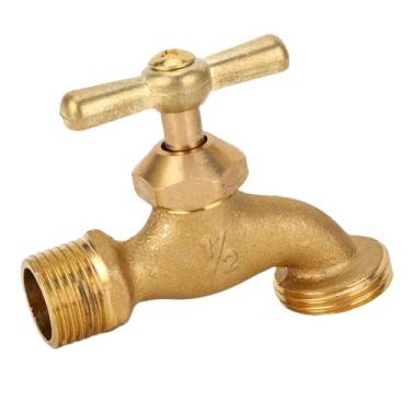 Imagem de SUNGOOYUE Conector de Mangueira de Irrigação de Latão Durável Com Alça de Zinco, Fácil de Instalar para Irrigação Externa, para Mangueiras de Jardim Padrão, Conexão de 1/2 Polegada