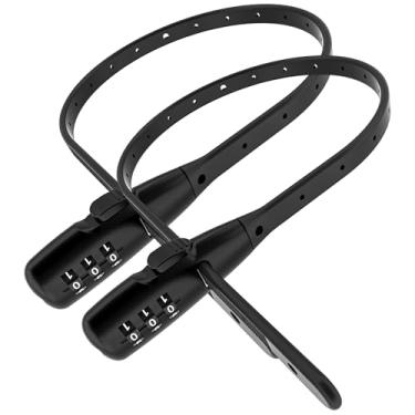 Imagem de VAVSMART Fecho de amarrar com zíper, trava de cabo ajustável com combinação - combinação rápida e leve de segurança para roda/estrutura de bicicleta infantil, bicicleta, carrinho, skate, capacete de