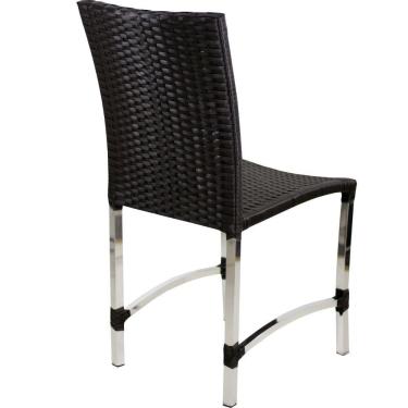 Imagem de Cadeira Em Alumínio Cannes, Mesa De Jantar - Trama  Preto