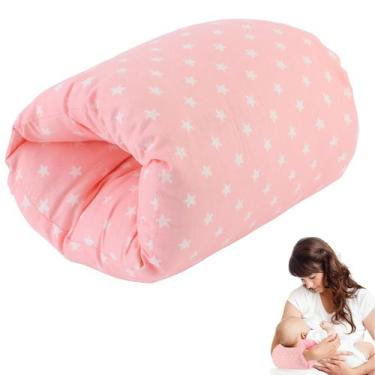Imagem de Almofada de braço de amamentação 24x21cm com fita removível de algodão