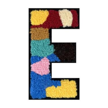 Imagem de Patch de letra de chenille camuflado de 15 cm para jaquetas Letterman - Aplique bordado do alfabeto para universitário, moletons com capuz, bolsas, jeans - decoração e presente de roupas DIY (1 peça