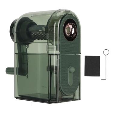 Imagem de Apontador de lápis manual ajustável de 7 velocidades Apontador de lápis portátil para estudantes de arte Profissionais Transparente Verde ABS Liga de aço Carvão de lápis de 6 a 8