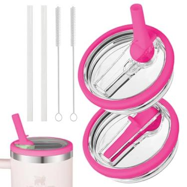 Imagem de Tampa de substituição de 850 g compatível com Stanley Quencher Tumbler com canudo flip pacote com 2 acessórios à prova de vazamento e resistente a derramamentos, capa de substituição à prova de