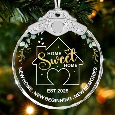Imagem de Giftelix New Home Ornament 2025 - New Beginning New Memories - Presente de inauguração de casa para mulheres, casal, dono de casa nova - ideia de presente para casa - Enfeite de Natal para primeira