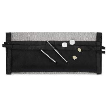 Imagem de Genérico Tela Protetora de Segurança para Bebês e Pets, Grade Extensível Preta, 182 x 76 cm, Portátil para Portas e Corredores