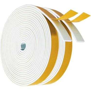 Imagem de Fita de vedação de espuma autoadesiva forte, fita de vedação de espuma para portas e janelas, tiras de isolamento à prova de intempéries à prova de som, tira de vedação AC, anticolisão, antiinsetos