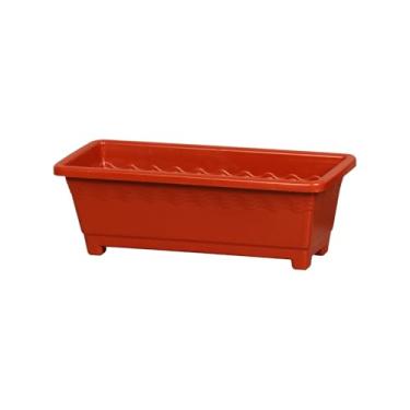 Imagem de Kit 12 Vasos Jardineira Floreira Grande 9,5L Cor Preto e Marrom Vaso de Flor Horta Tempero, Ideal para Horta Caseira, Temperos, Suculentas e Plantas Ornamentais(Marrom)