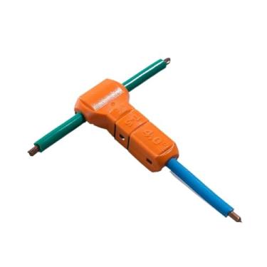 Imagem de Conector T-5 100 peças, junta unidirecional, sem soldagem, sem parafusos, conector rápido, grampo de cabo de arame, bloco de terminais de emenda 12~11 AWG 4mm2