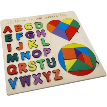 Imagem de Brinquedo Educativo Infantil Montessori ABC em Madeira – Puzzle do Alfabeto Colorido, Aprendizado Pedagógico, Desenvolvimento Cognitivo, Coordenação Motora, Presente para Crianças 3+
