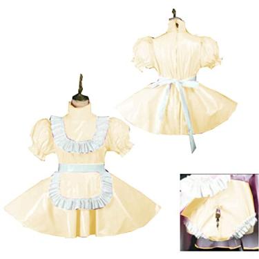 Imagem de Vestidos de empregada plus size estilo Sissy Dress Locable Sweet Dress Costume, bege, 7GG