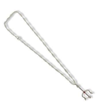 Imagem de Corrente Com Pingente Pomba Gira Tridente 4,00 Cm Niquelado - Lua Míst