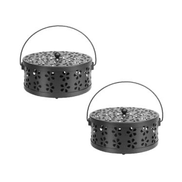 Imagem de 2 peças de suporte de bobina de mosquito Corolful, suporte portátil para incenso ao ar livre, lâmpada de estilo antigo, incenso de metal