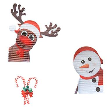 Imagem de Dpofirs Ímãs para Janela de Carro de Natal 3D |Adesivos Refletivos de PVC Com Parte Traseira Magnética Forte, à Prova de Intempéries para Veículos/caminhões/superfícies Metálicas (type8)