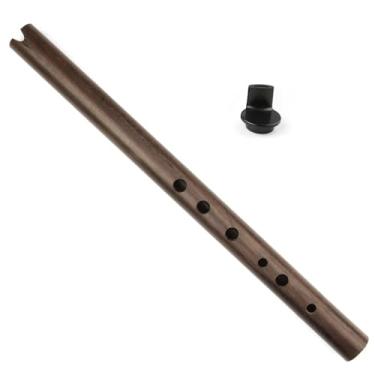 Imagem de Flauta de bambu de madeira profissional tocando flauta chave G instrumento de sopro vertical para iniciantes (G preto-1)