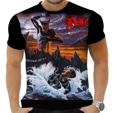 Imagem de Camiseta Camisa Personalizada Rock Clássico Metal Dio 19 - Obsidiana C