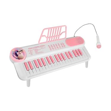 Imagem de Kokiya Teclado eletrônico de piano com microfone, 37 teclas, multifuncional, teclado de piano infantil para meninos e meninas de 3, 4, 5 e 6 anos, Branco