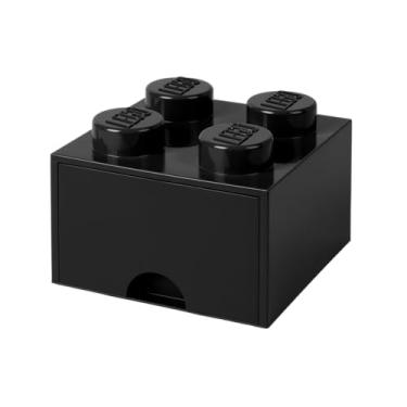 Imagem de LEGO Brick Drawer, 4 Knobs, 1 Drawer, Stackable Storage Box, Black