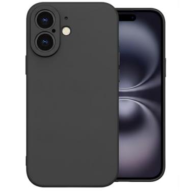 Imagem de Capa para iPhone 16 Capinha [Ultra Slim] com [Proteção de Camera], Case Anti Impacto e Resistente, Anti Riscos, Leve, Aveludada e Design Elegante (Preto)