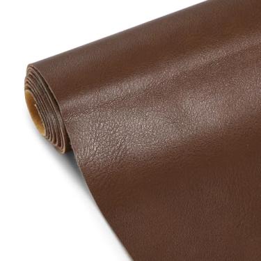 Imagem de Tecido de couro sintético, 137.2 cm x 274.3 cm Yard Marine Upholstery Vinyl Fabric, material sintético macio à prova d'água para barcos ao ar livre, assentos automotivos, móveis, artesanato, costura