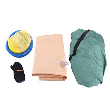 Imagem de CUOFYUNL 210T enrugado Nylon Taffta Pod assento giratório para crianças cadeira de rede suspensa suprimentos ao ar livre (Verde Escuro)