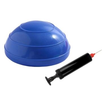 Imagem de KiBcsLic Bola de equilíbrio inflável de 16 cm de diâmetro, prática e portátil, com base antiderrapante e bomba de ar, ideal para academia em casa, ambientes, Azul