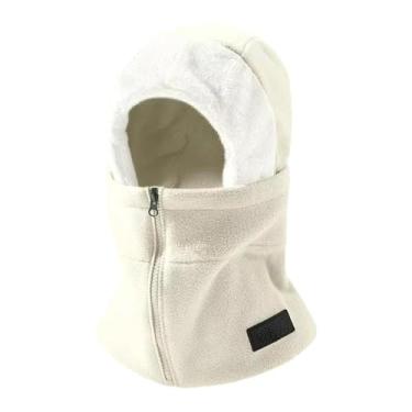 Imagem de Dynwave Balaclava para clima frio, máscara de esqui, máscara facial térmica de lã, cachecol para pescoço, ideal para esportes ao ar livre como ciclismo, Branco