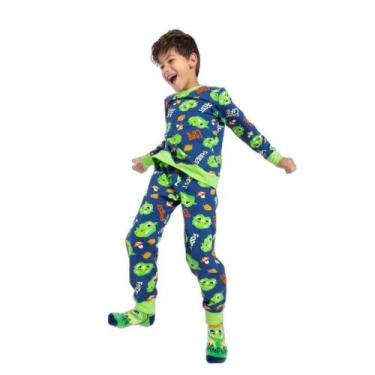 Imagem de Pijama Manga Longa Ultra Visco Menino Dragão Camping - Puket, 6