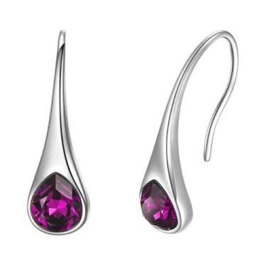 Imagem de Brincos De Quartzo Com Strass Brilhantes Para Mulheres, Joias De Moda,