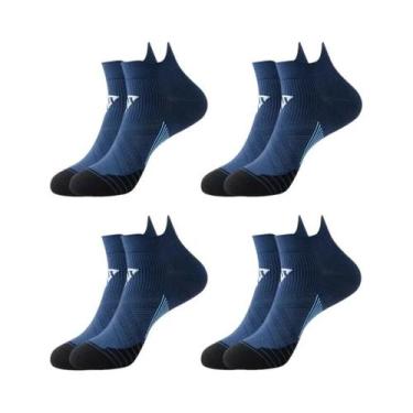 Imagem de Meias Esportivas Unissex De Compressão Respirável 4 Pares Para Basquet