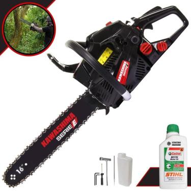 Imagem de Motosserra Kawashima Kcs 400e à Gasolina 37cc Com Sabre 16 Polegadas - 3300590 + Óleo Stihl 8017