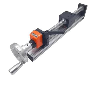 Imagem de SFU1605 1610 Parafuso de Esfera Módulo Guia Linear Posição Contador Mesa Deslizante Roda Manual Trilho Mgn12 Estágio Movimento Painel Manual (SFU1605 Horizontal,100mm)