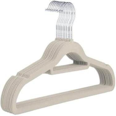 Imagem de Cabides finos organizadores para roupas de veludo, armario elegante,leve