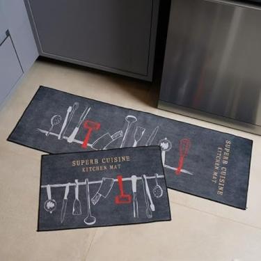 Imagem de Tapete para Cozinha Passadeira Kit 2 Peças Belga Emborrachada Antiderrapante – Estilo e Segurança para Seus Pisos(12 -Superb)