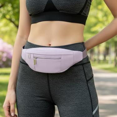 Imagem de Cintura leve para esportes ao ar livre com cinto resistente à água, bolsa transversal para celular, para corrida, caminhada, viagem, 1 peça, Roxa, 13.7X5.1X2.3inch, Moderno