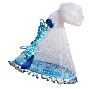 Imagem de Tarrafa Chinesa Rede Pesca Peixe Pescaria Multifilamento Tilapia Camarao Tainha Robalo Ciirguejo Siri Lambari Rio Açude