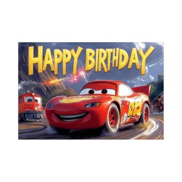 Imagem de Fundo Para Festa De Aniversário Infantil Disney Cars McQueen Decoração