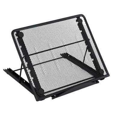 Imagem de Suporte para Notebook Ajustável 6 Níveis, Preto, Ergonômico, Portátil, Material Resistente