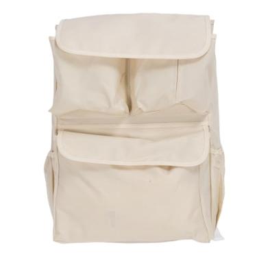 Imagem de Diydeg Organizador de Carrinho de bebê, V Carrinho Caddy Pendurado Saco Organizador de Armazenamento de Com Suporte de Copo Vários Bolsos para Caminhadas Ao Ar Livre (Bege)