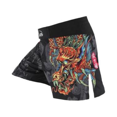 Imagem de Calções De MMA Masculinos Sublimados Para Kickboxing, Luta, Academia, 