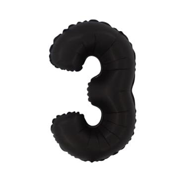 Imagem de BALAO CROMADO C/CANUDO 16" PRETO FOSCO NUMERO 3