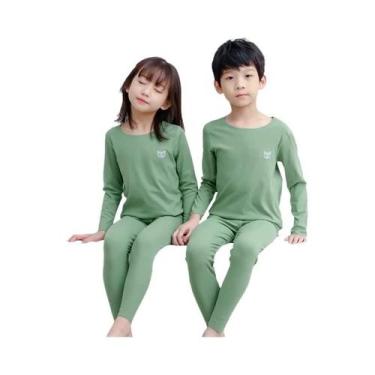 Imagem de Roupa interior térmica infantil meninos roupas de outono e calças tern