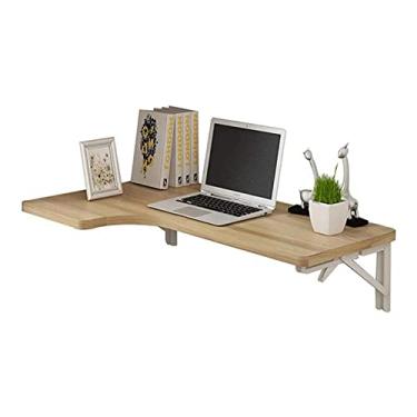 Imagem de Mesa dobrável montada na parede Mesa dobrável flutuante montada na parede Mesa multifuncional montada na parede Mesa de computador portátil para escritório em casa, 1-80 x 60 x 35 cm