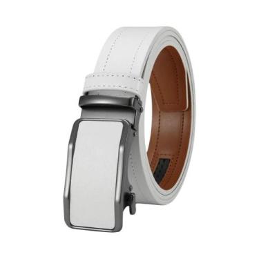 Imagem de Cinto De Couro Masculino De Alta Qualidade, Ajustável, Com Fivela Auto