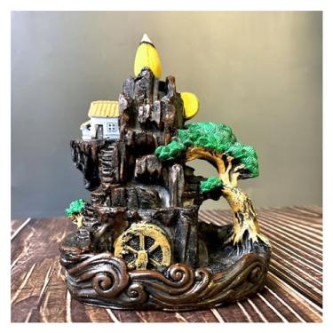 Imagem de porta-vara de incenso Suporte de incenso refluível resina, queimador esquerdo/direito, quarto, mesa centro sala estar, presentes decoração casa escritório